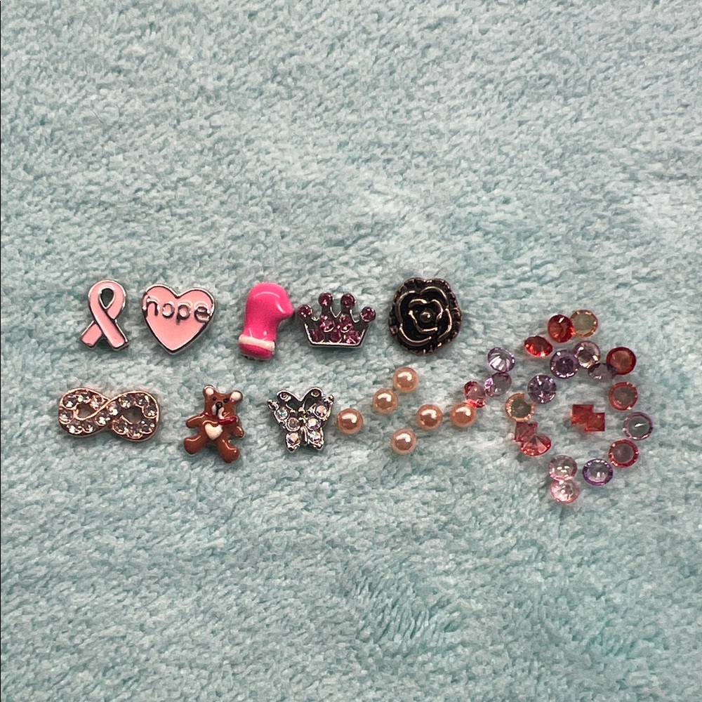 Floating Locket Charms : Cancer theme